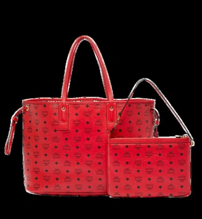 Shop Mcm Reversible Liz Shopper In Visetos In Ru