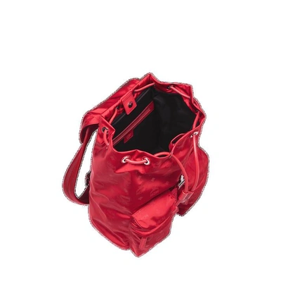 Shop Mcm Dieter Two Pocket Backpack In Monogram Nylon In Rj
