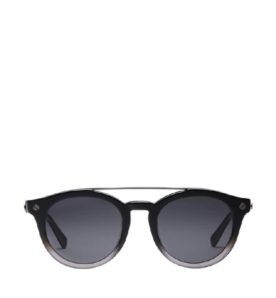Shop Mcm Round Aviator Sunglasses In Black