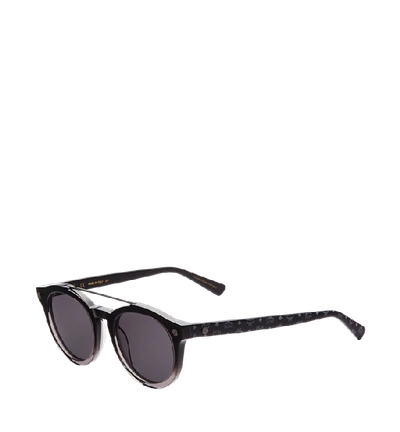 Shop Mcm Round Aviator Sunglasses In Black