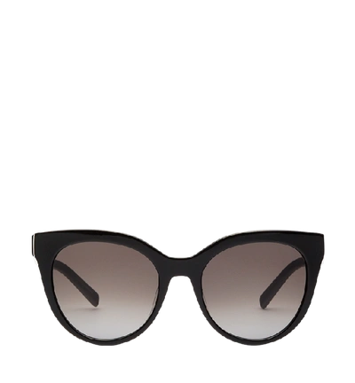 Shop Mcm Cat Eye Logo Plaque Sunglasses In Bk