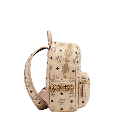 Shop Mcm Stark Side Studs Rucksack In Visetos In Ig