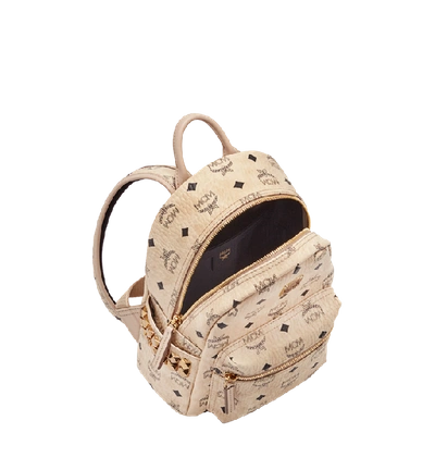 Shop Mcm Stark Side Studs Rucksack In Visetos In Ig