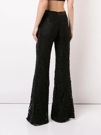 Shop Alexis Nimma Lace Flared Trousers In Black