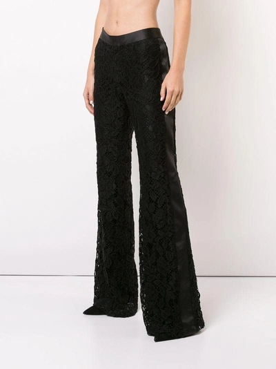 Shop Alexis Nimma Lace Flared Trousers In Black