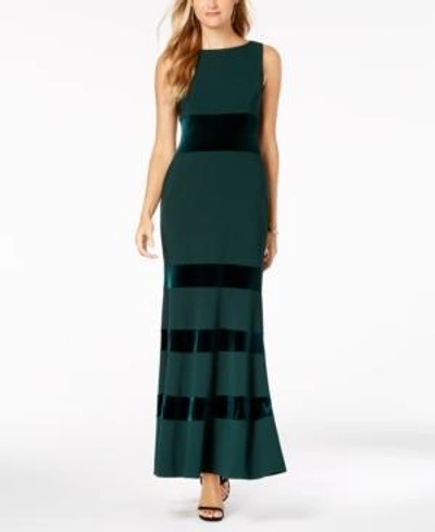 Vince camuto velvet sales panel gown