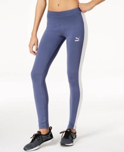 Shop Puma Classics T7 Leggings In Blue