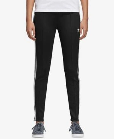 Shop Adidas Originals Superstar Women's Adicolor Three-stripe Track Pants In Black