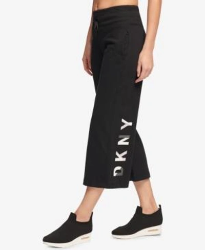 Shop Dkny Sport High-rise Culottes, Created For Macy's In Black