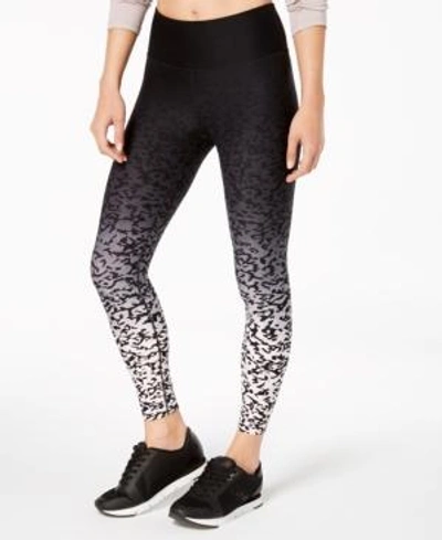 Shop Calvin Klein Performance Ombre Lynx-print High-rise Cropped Leggings In Nirvana Combo