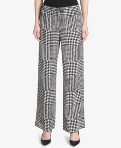 Shop Calvin Klein Drawstring-waist Wide-leg Pants In Gray