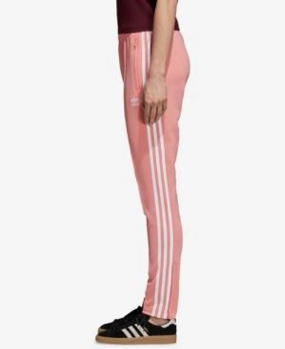 Shop Adidas Originals Adicolor Three-stripe Track Pants In Tactile Rose