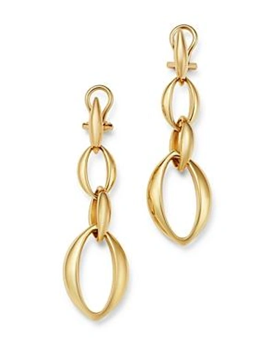 Shop Bloomingdale's Slim Oval Drop Earrings In 14k Yellow Gold - 100% Exclusive