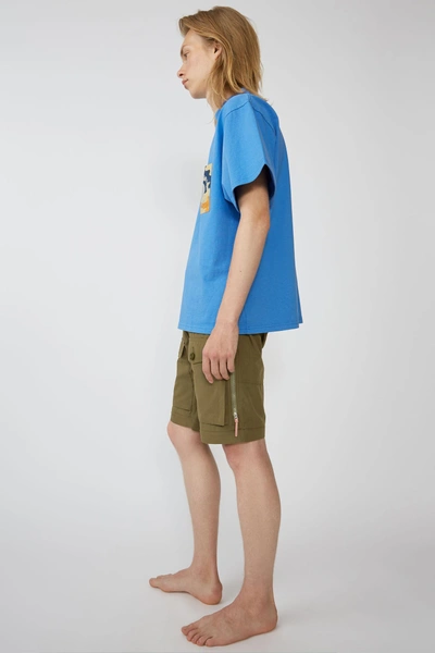 Shop Acne Studios Räv Patch A/f Blue In Unisex T-shirt