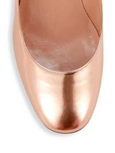 Shop Valentino Tango Metallic Leather Pumps In Gold