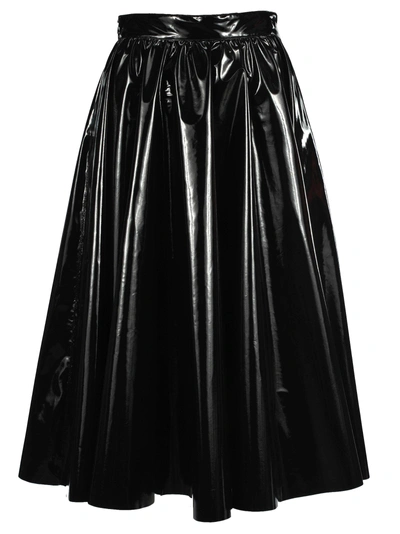 Shop Msgm Skirt Vinile In Black