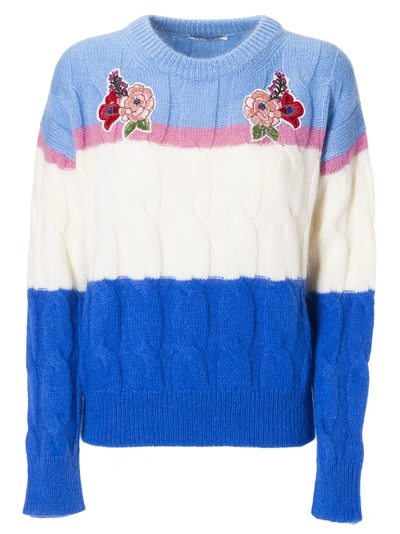 Shop Vivetta Floral Embroidered Sweater In Multicolor