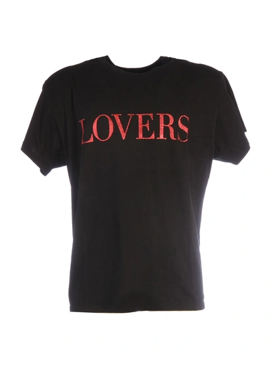 Shop Amiri Lovers Print T-shirt In Blr Black Red