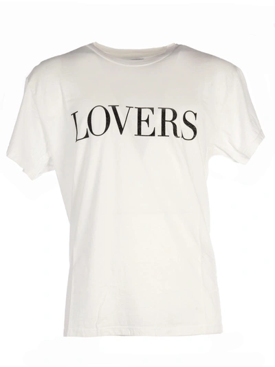 Shop Amiri Lovers Print T-shirt In Whb White Black