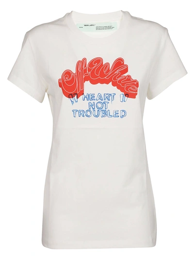 Shop Off-white Heart Not Troubled T-shirt