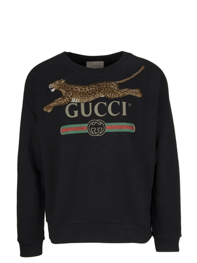 Shop Gucci Logo Print Sweatshirt In 1082