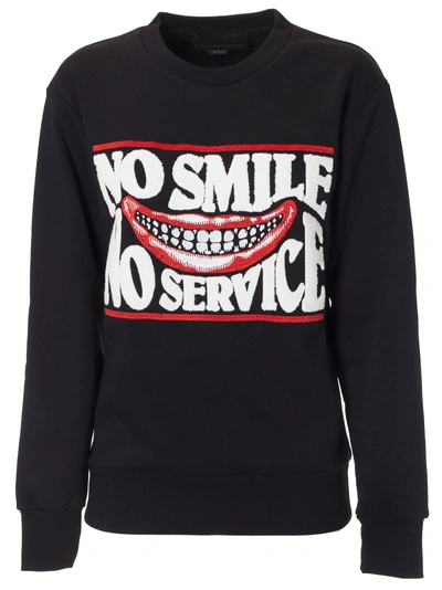 Shop Stella Mccartney No Smile No Service Sweatshirt In Black