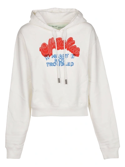 Shop Off-white Heart Not Troubled Hoodie