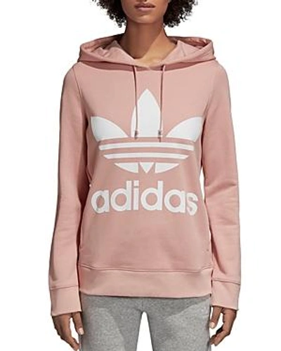 Shop Adidas Originals Trefoil Hooded Sweatshirt In Pink Spirit