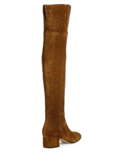 Shop Gianvito Rossi Texa Suede Over-the-knee Boots In Black