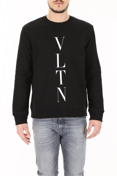 Shop Valentino Vltn Logo Sweater In Black