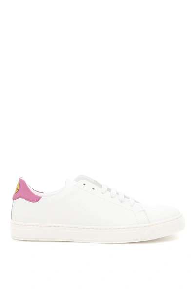Shop Anya Hindmarch Wink Sneakers In White