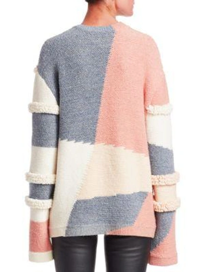 Shop Peter Pilotto Heavy Knit Patchwork Pullover In Multi
