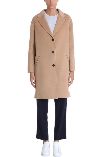 Shop Kenzo Wool And Cashmere Coat In Beige