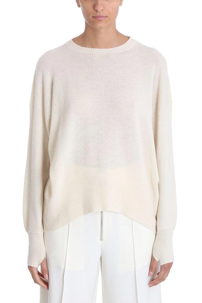 Shop Maison Flaneur White Cashmere Sweater