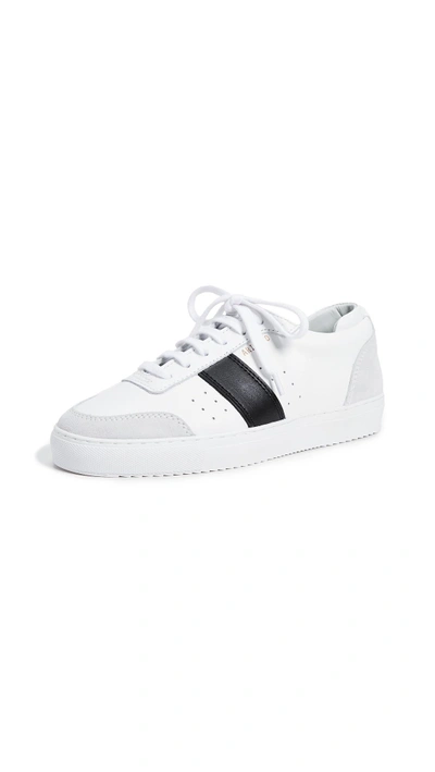 Shop Axel Arigato Dunk Sneakers In White/black
