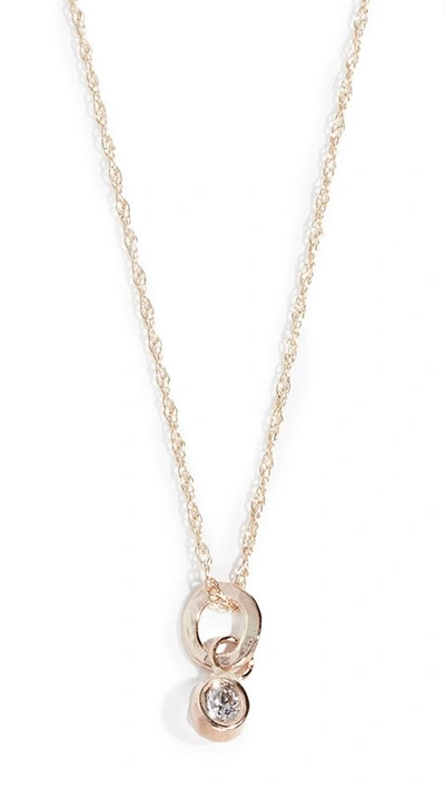Shop Blanca Monros Gomez Diamond Seed 14k Necklace In Gold