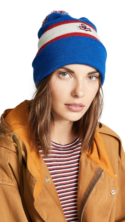 Shop Isabel Marant Halden Ski Hat In Blue