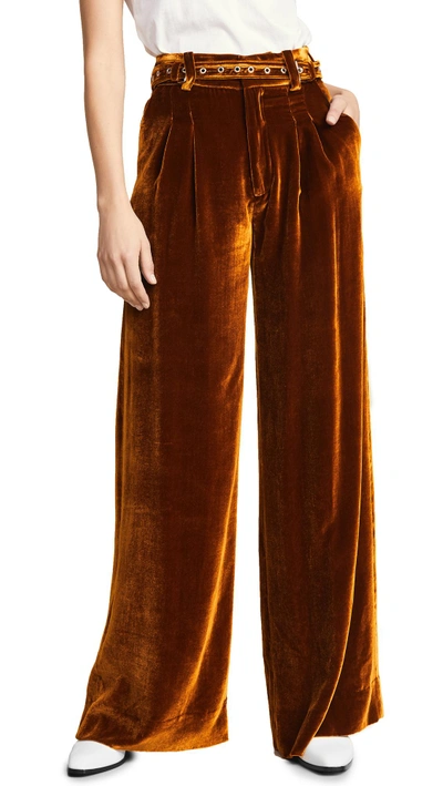 Shop Marques' Almeida Wide Leg Trousers In Brown