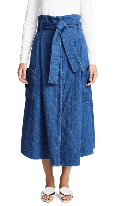Shop Whit Pocket Skirt In Indigo