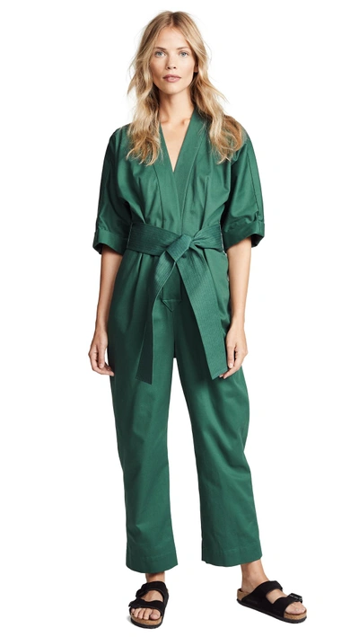 Shop Whit Penny Jumpsuit In Moss