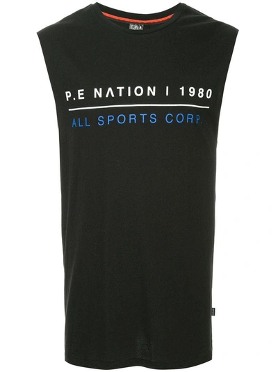 Shop P.e Nation Cage Logo Tank Top In Black