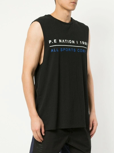 Shop P.e Nation Cage Logo Tank Top In Black
