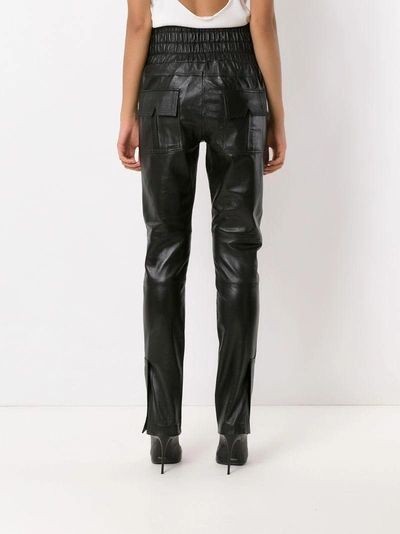 Shop Clé Skinny Leather Trousers In Black
