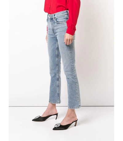 Shop Re/done Light Blue Kick Flare Jeans