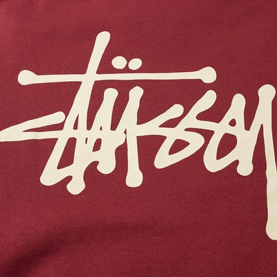 Shop Stussy Basic Hoody In Red