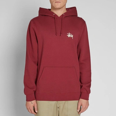 Shop Stussy Basic Hoody In Red