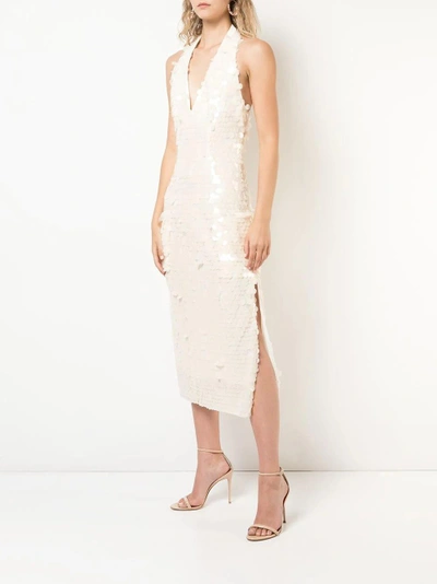 Shop Natasha Zinko Sequined Midi Dress