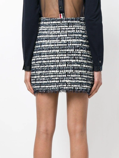 Shop Thom Browne Tweed Mini Skirt