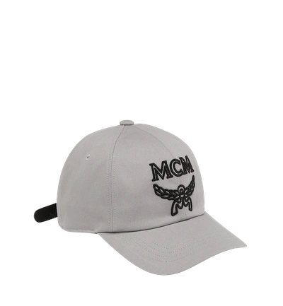 Shop Mcm Basic Logo Cap In Arch Grey