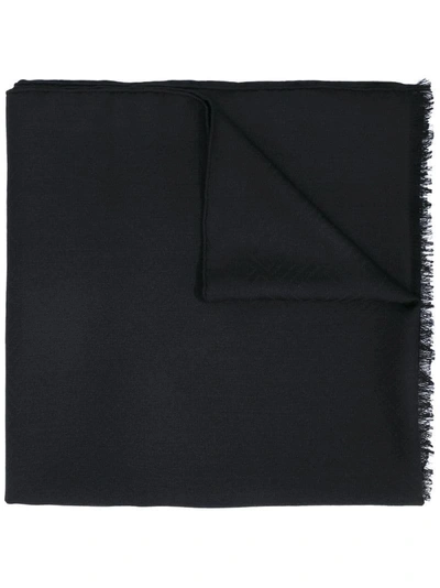 Shop Fendi Ff Logo Scarf - Black